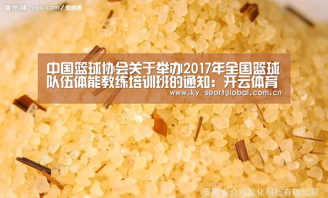 中国篮球协会关于举办2017年全国篮球队伍体能教练培训班的通知:开云体育数据中心(图2) 开云入口